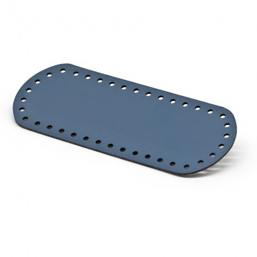 Fondo borsa 21X8 ovale in ecopelle made in Italy Navy