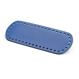 21x8 Oval Bag Bottom in Eco-Leather Made in Italy Bluette