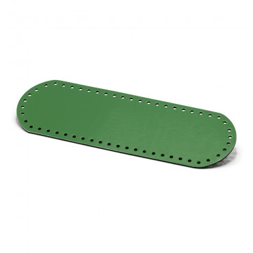 Fondo per borse all'uncinetto in ecopelle misura 30x10 colore Verde | Tessiland