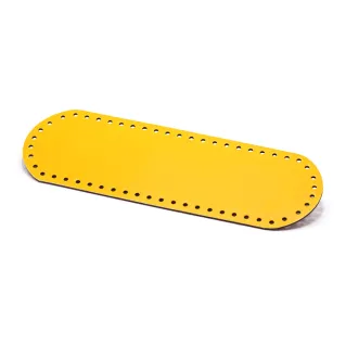 30X10 Oval Eco-Leather Bag Base Made in Italy Yellow