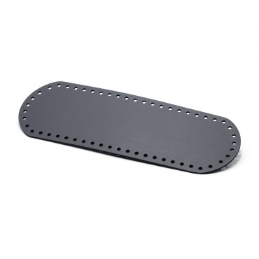 Fondo borsa 30X10 ovale in ecopelle made in Italy Grigio