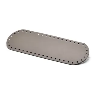 Fond de sac oval en simili cuir made in Italy Tortora