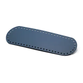 30X10 Oval Eco-Leather Bag Base Made in Italy Navy