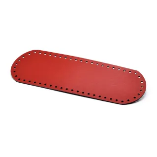 Fond de sac oval en simili cuir made in Italy Rouge