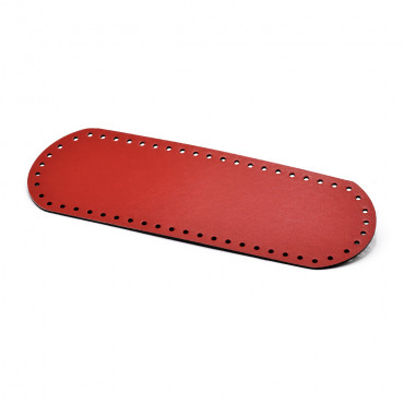 Fondo borsa 30X10 ovale in ecopelle made in Italy Rosso