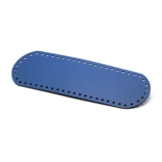 Fond de sac oval en simili cuir made in Italy Bluette