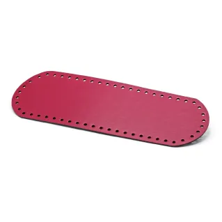 Fond de sac oval en simili cuir made in Italy Magenta