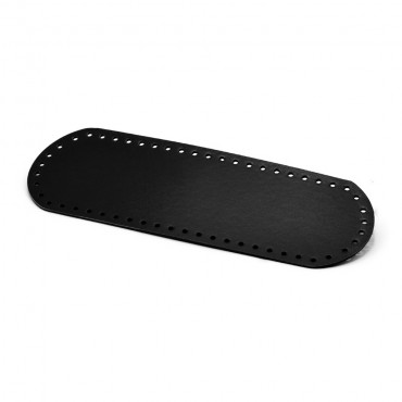 Fondo borsa 30X10 ovale in ecopelle made in Italy Nero