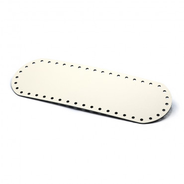 Bag Bottom in eco-leather size 30x10 color Cream | Tessiland