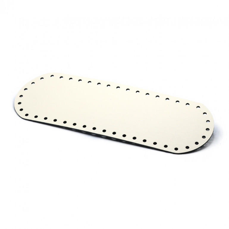 Bag Bottom in eco-leather size 30x10 color Cream | Tessiland