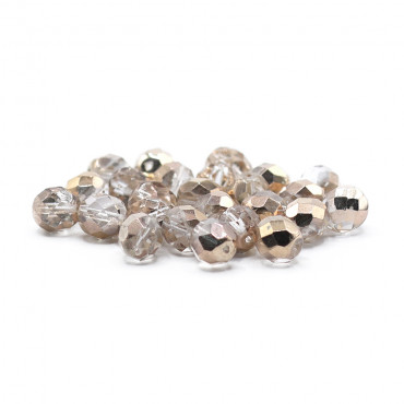 Cristalli 8mm Boemia sfaccettati in vetro per bijoux Platino