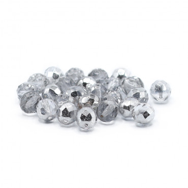 Faceted Half Silver 8mm, refined shine | Tessiland