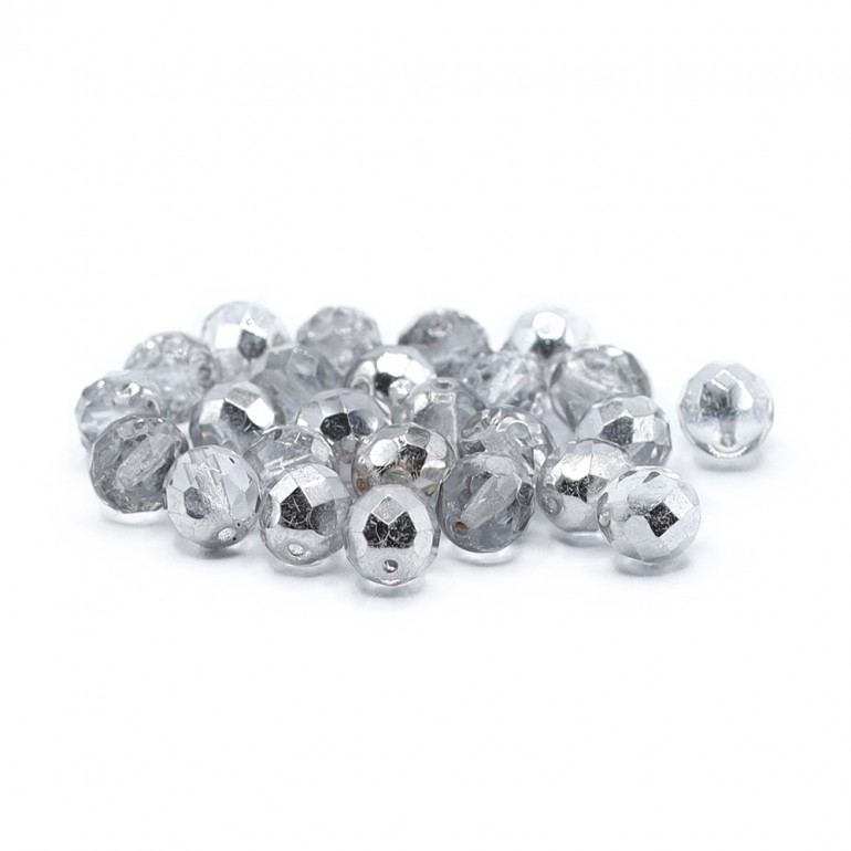Medio Cristal Plata 8mm, brillo elegante | Tessiland