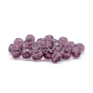 Cristaux Bohême 8mm facettés en verre pour bijoux Prugna chiaro
