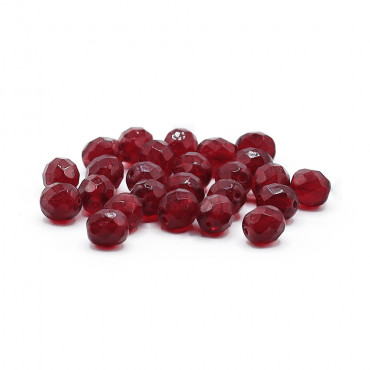Cristalli 8mm Boemia sfaccettati in vetro per bijoux Bordeaux