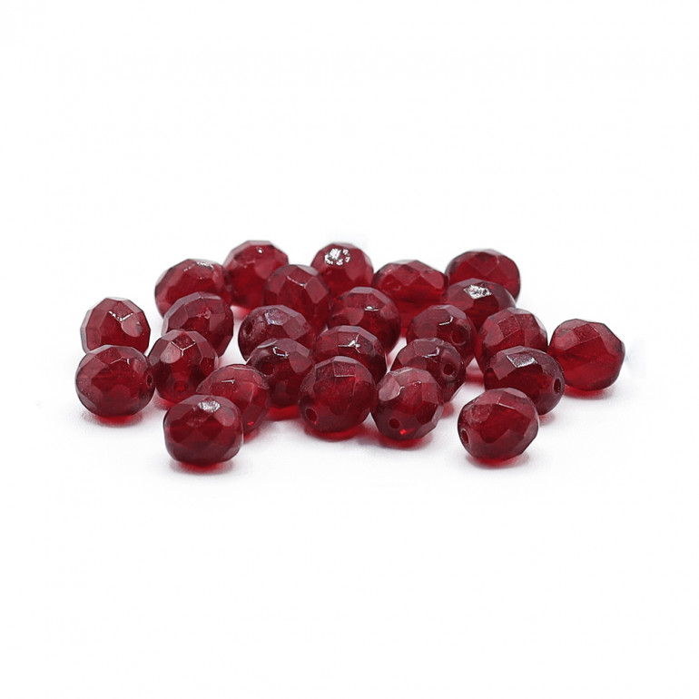 Demi-Cristal Bordeaux  bis 8mm, éclat raffiné | Tessiland