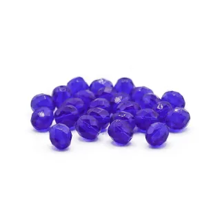 8mm Faceted Bohemian Glass Crystals for Jewelry Blu inchiostro