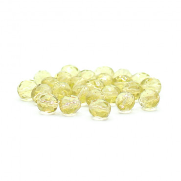 Cristalli Boemia sfaccettati in vetro 8mm per bijoux Giallo cedro
