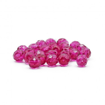 Cristalli 8mm Boemia sfaccettati in vetro per bijoux Magenta