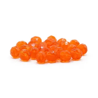 8mm Faceted Bohemian Glass Crystals for Jewelry Orange