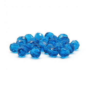 Cristalli Boemia sfaccettati in vetro 8mm per bijoux Blu profondo