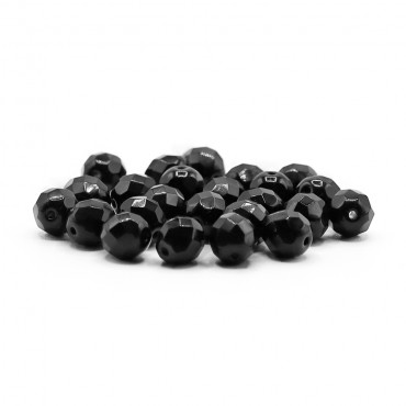 Cristalli Boemia sfaccettati in vetro 8mm per bijoux Nero scuro