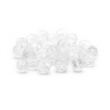 Cristalli Boemia sfaccettati in vetro 8mm per bijoux Trasparente