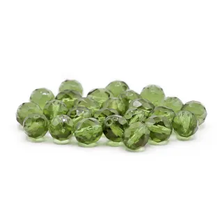 Cristaux Bohême 8mm facettés en verre pour bijoux Verde pistacchio