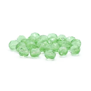 8mm Faceted Bohemian Glass Crystals for Jewelry Verde menta