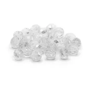 8mm Faceted Bohemian Glass Crystals for Jewelry Trasparente scuro
