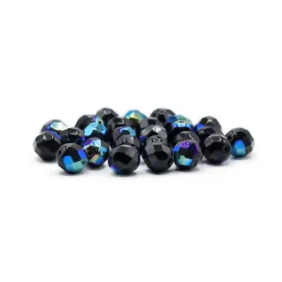 Cristaux Bohême 8mm facettés en verre pour bijoux Noir