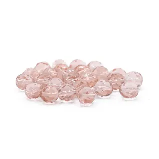 8mm Faceted Bohemian Glass Crystals for Jewelry Rosa chiaro