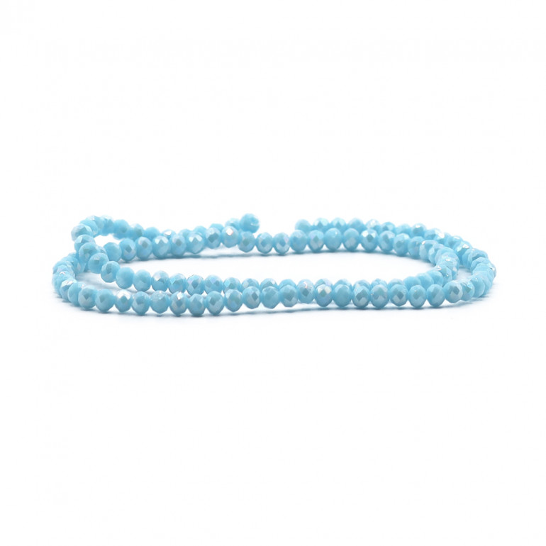 Cristalli 4 mm sfaccettati A103 Aliseo Pieno Iridescente| Tessiland