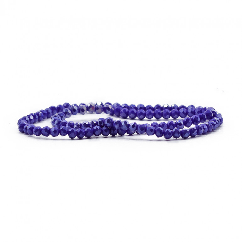 Faceted Crystals 4 mm Deep Iridescent Cobalt | Tessiland