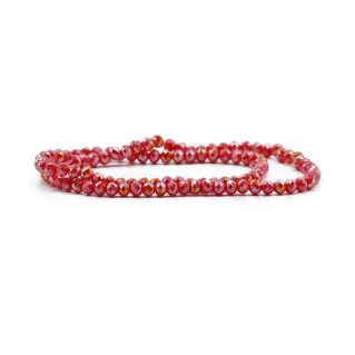 Cristaux facettés en verre de 4 mm pour bijoux A149 rosso
