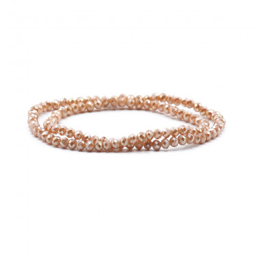 Cristalli 4 mm sfaccettati Toffee Pieno Iridescente | Tessiland