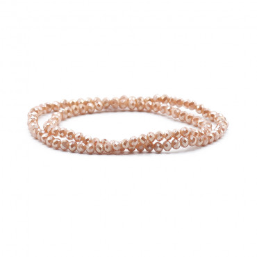 Cristalli sfaccettati in vetro 4mm per bijoux A266 caramello