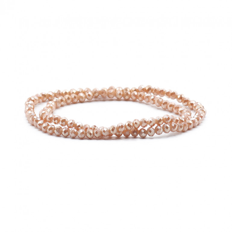 Faceted Crystals 4 mm Deep Iridescent Caramel | Tessiland