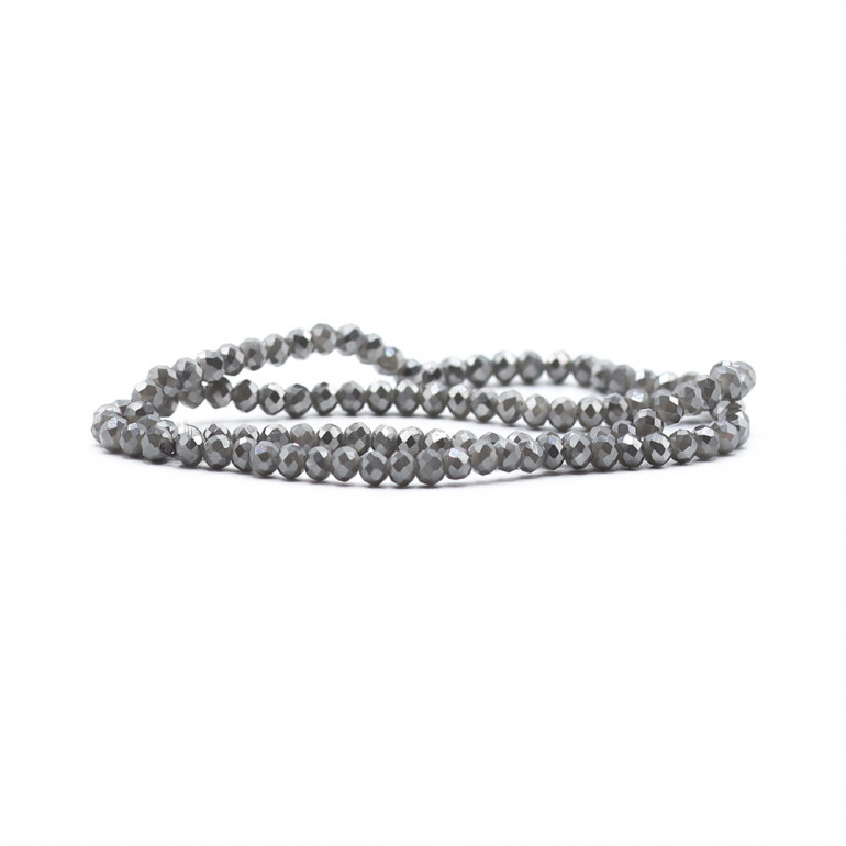 Faceted Crystals 4 mm A280 Deep Iridescent Basalt| Tessiland