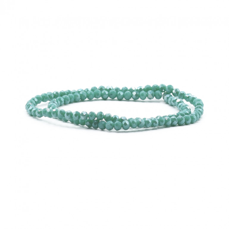 Faceted Crystals 4 mm A108 Deep Iridescent Teal| Tessiland