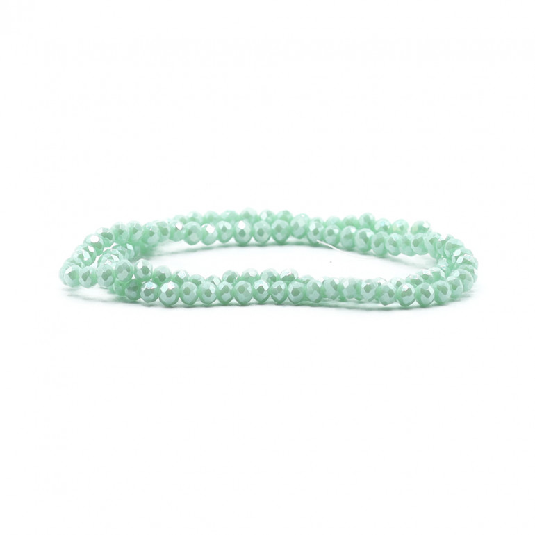 Cristalli 4 mm sfaccettati B104 Primavera Pieno Iridescente| Tessiland