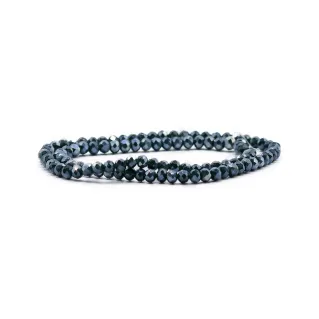 4mm Faceted Glass Crystals for Jewelry B186 ematite
