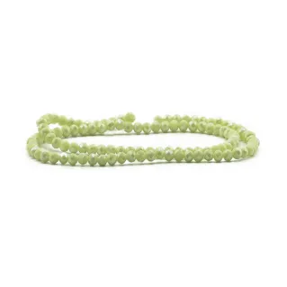 Cristaux facettés en verre de 4 mm pour bijoux B205 pistacchio