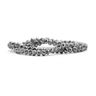 Cristalli 6mm sfaccettati in vetro per bijoux A280 basalto