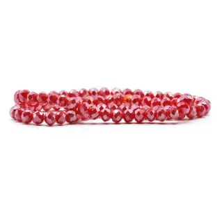 Cristaux en verre à facettes de 6 mm pour bijoux A149 rosso