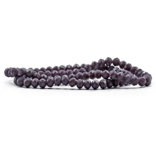 Cristales facetados de 6mm de vidrio para bisutería A074 plum