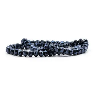 6mm Faceted Glass Crystals for Jewelry Y185 ossidiana