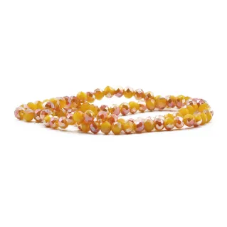 Cristales facetados de 6mm de vidrio para bisutería Y98 blend senape