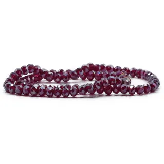 Cristaux en verre à facettes de 6 mm pour bijoux B86 granata