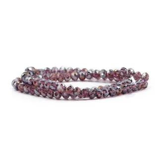 Cristaux en verre à facettes de 6 mm pour bijoux B37 melanzana